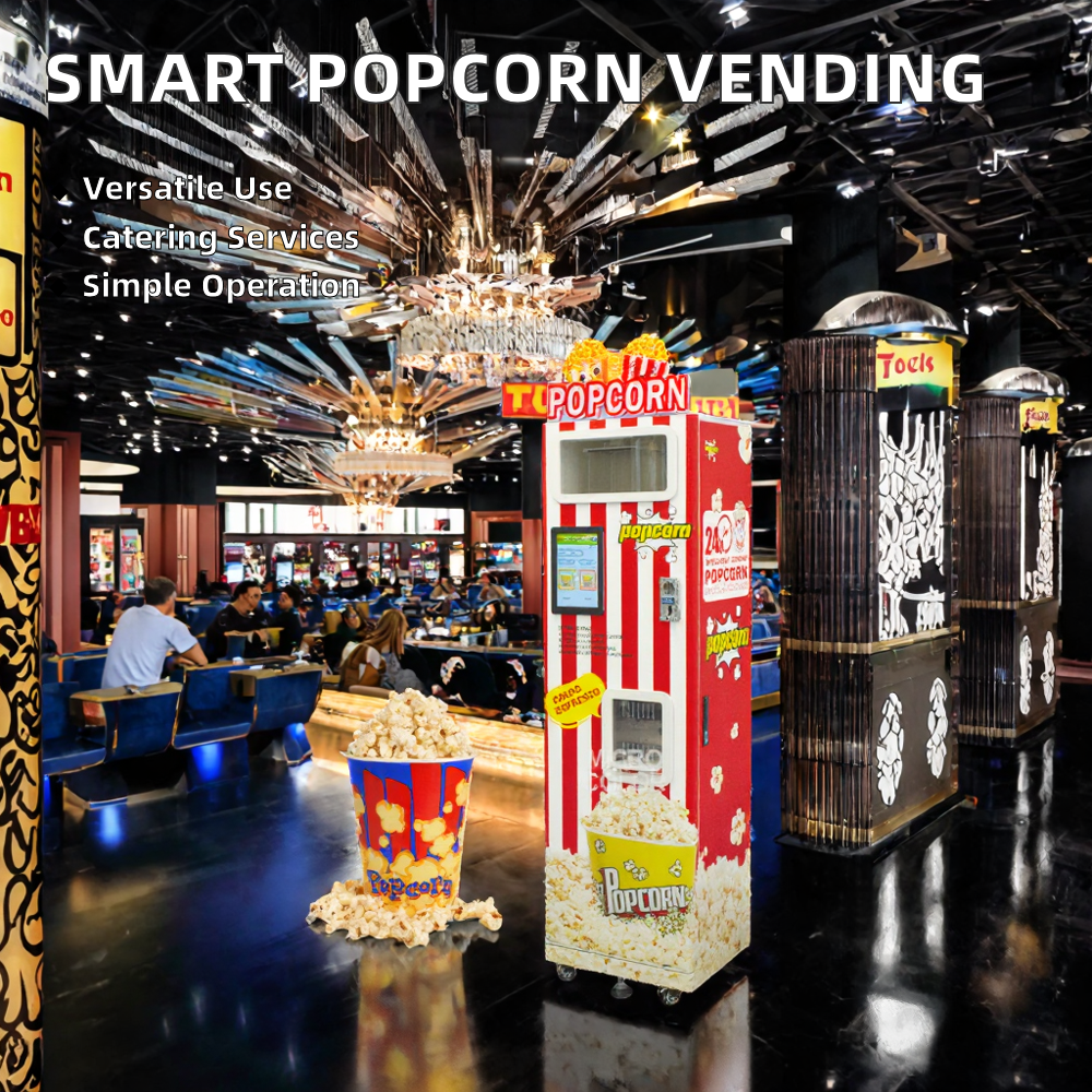 Full Automatic  Commercial Pop - đánh giá và giá Popcorn Vending Machine