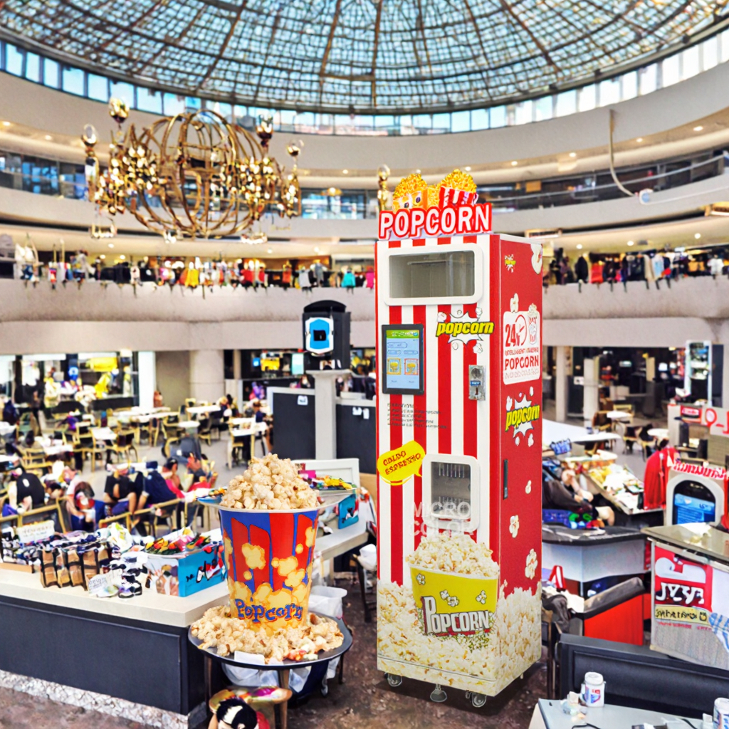 Full Automatic  Commercial Pop - đánh giá và giá Popcorn Vending Machine