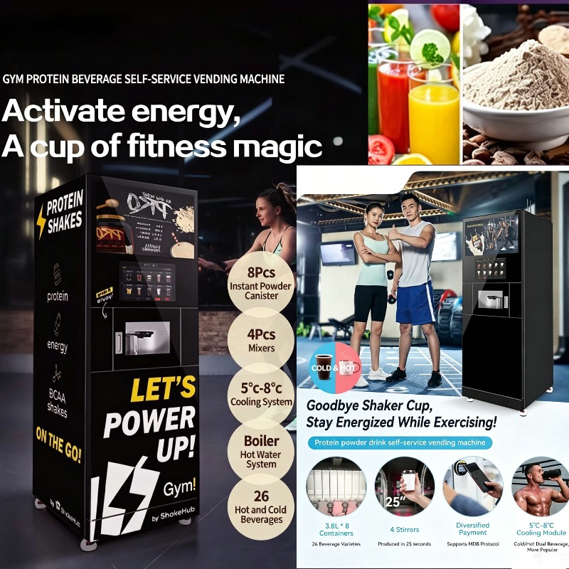 Protein Smoothie Vending Machi - đánh giá và giá Popcorn Vending Machine