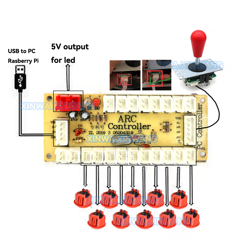 Copy SANWA Game Machine Arcade - đánh giá và giá Arcade Button Pcb