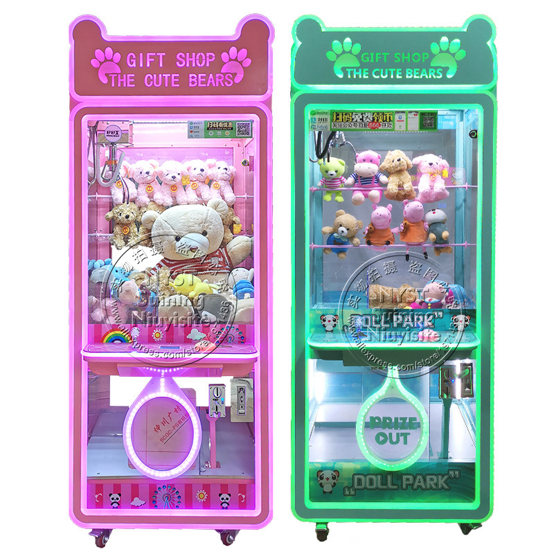 Luminated Colorful Cute Bear C - đánh giá và giá Arcade Toy Claw Vending Machine