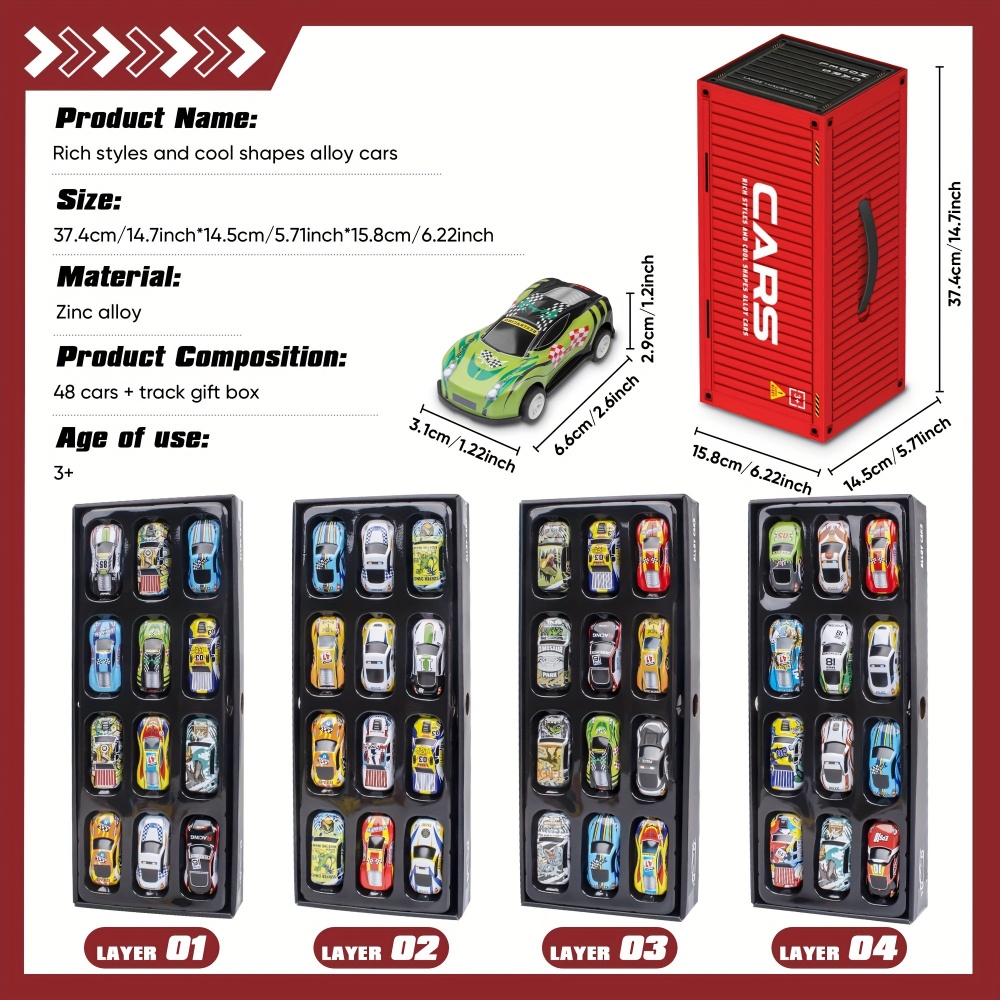Toy Cars for Kids, 48 Pull Bac - đánh giá và giá Racing Arcade Cabinet