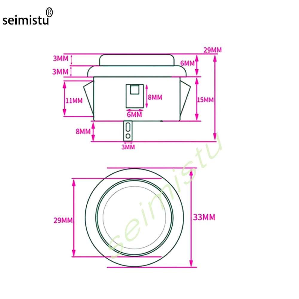 1 pcs Arcade 30mm Clear Push B - đánh giá và giá Arcade Button Pcb