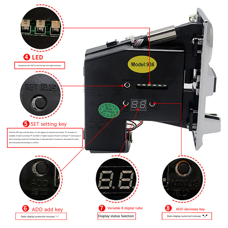 1Pc 616 Multi Coin Slot Accept - đánh giá và giá Arcade Games And Vending