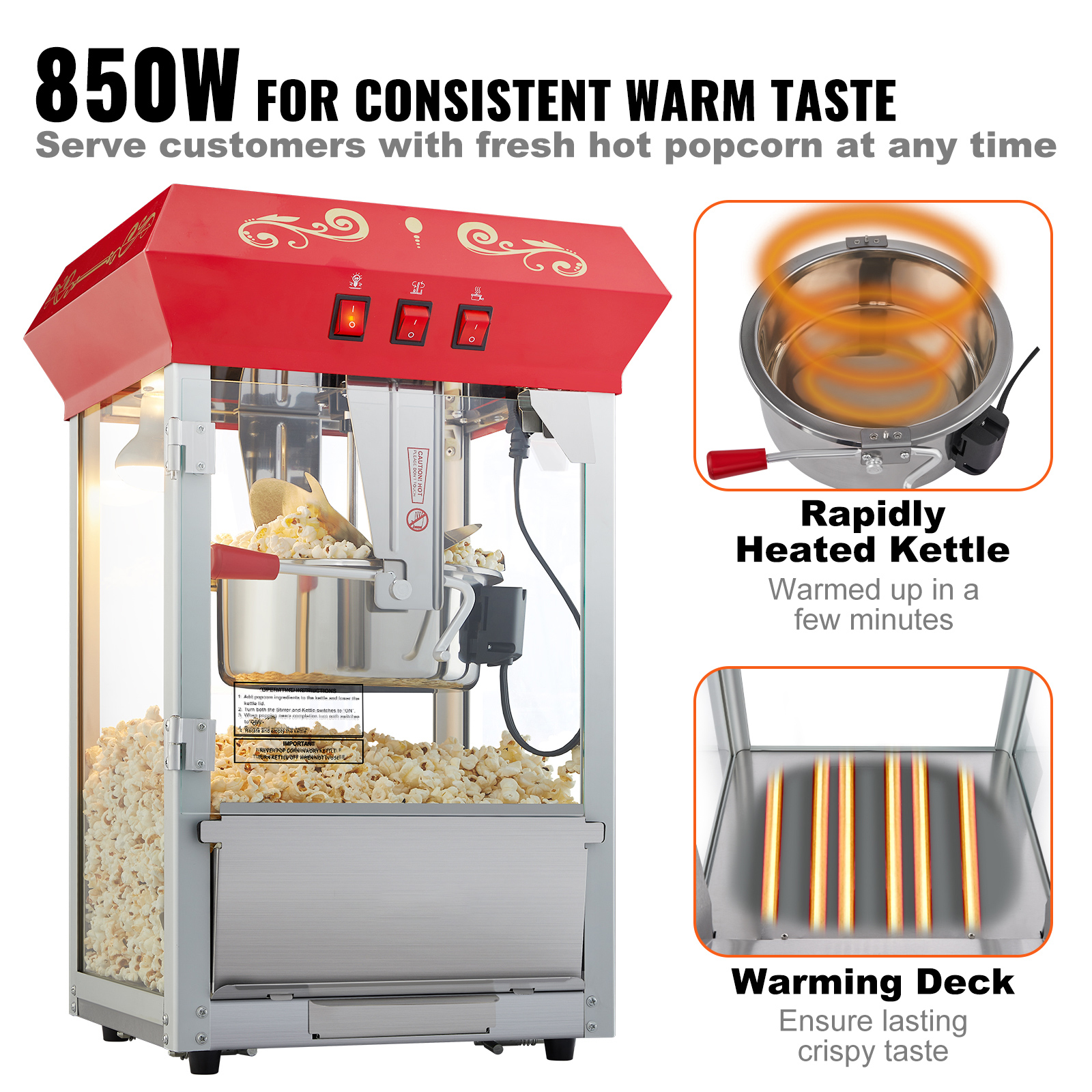 SucceBuy 8 12Oz Popcorn MakerP - đánh giá và giá Popcorn Vending Machine