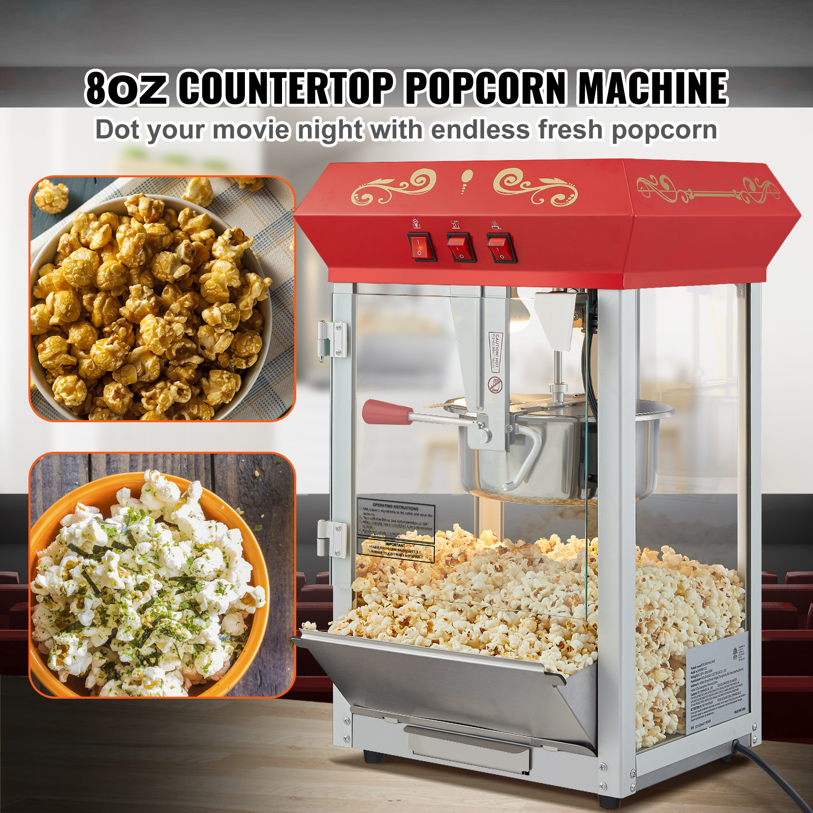 SucceBuy 8 12Oz Popcorn MakerP - đánh giá và giá Popcorn Vending Machine