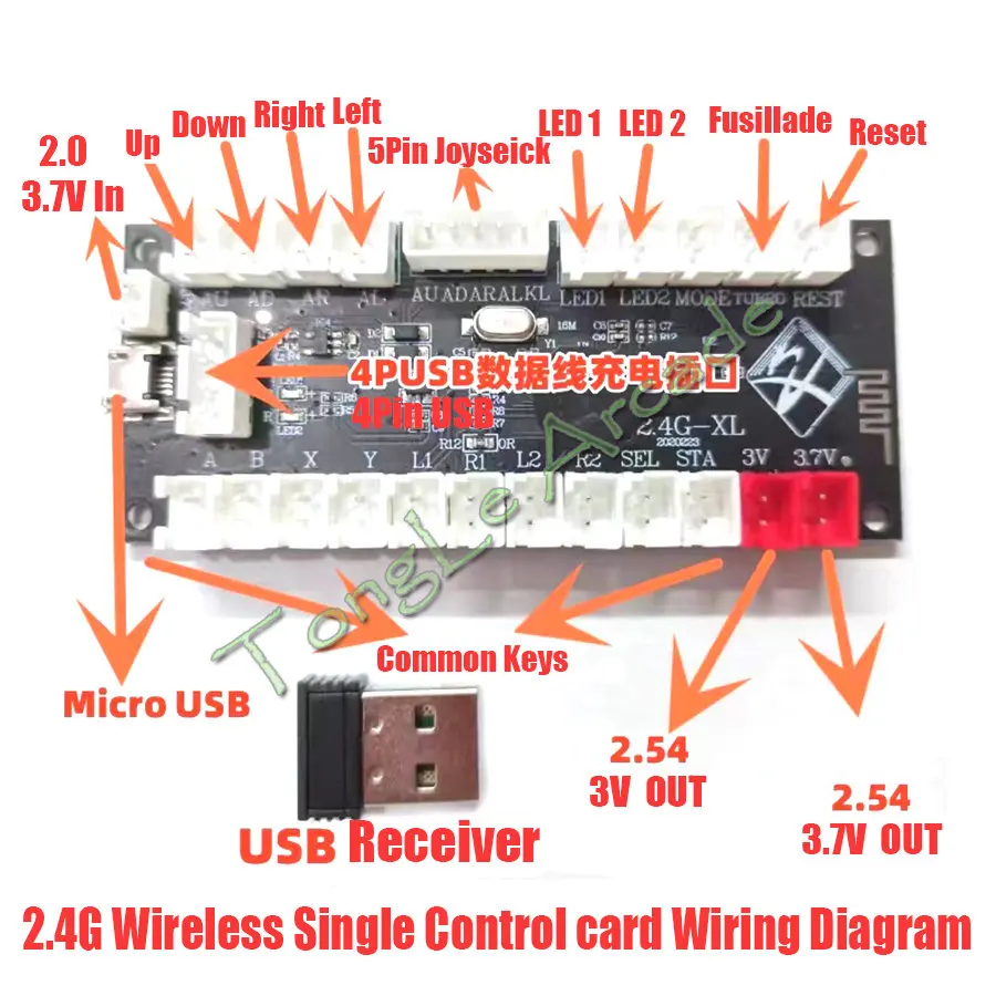 Zero Delay-Wireless USB Encode - đánh giá và giá Arcade Button Pcb